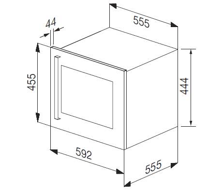 Kleenmaid Built In Beverage Serving and Wine Storage Fridge 51L - Image 9